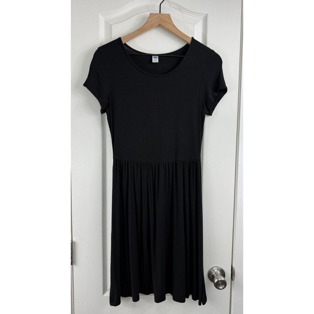 Old Navy Women’s XS Black Fit & Flare Skater Dress Short Sleeve Scoop Neck